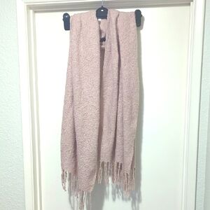 Elegant Pink Fringe Scarf
